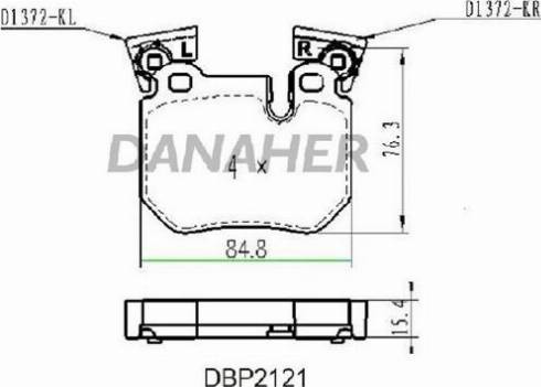 Danaher DBP2121 - Гальмівні колодки, дискові гальма autozip.com.ua