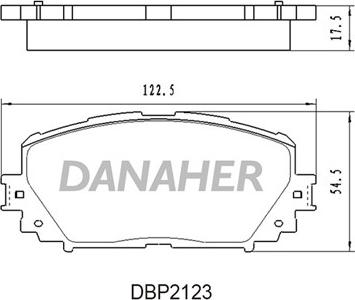 Danaher DBP2123 - Гальмівні колодки, дискові гальма autozip.com.ua