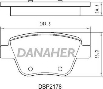 Danaher DBP2178 - Гальмівні колодки, дискові гальма autozip.com.ua