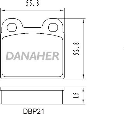 Danaher DBP21 - Гальмівні колодки, дискові гальма autozip.com.ua