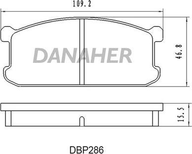 Danaher DBP286 - Гальмівні колодки, дискові гальма autozip.com.ua
