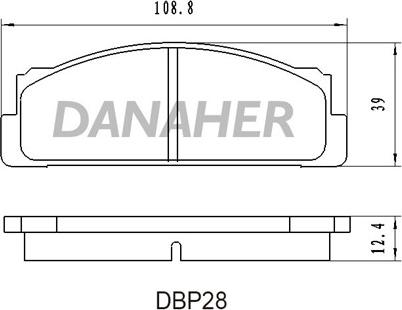 Danaher DBP28 - Гальмівні колодки, дискові гальма autozip.com.ua