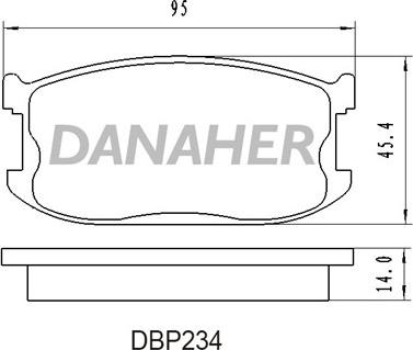 Danaher DBP234 - Гальмівні колодки, дискові гальма autozip.com.ua