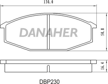 Danaher DBP230 - Гальмівні колодки, дискові гальма autozip.com.ua