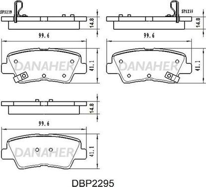 Danaher DBP2295 - Гальмівні колодки, дискові гальма autozip.com.ua