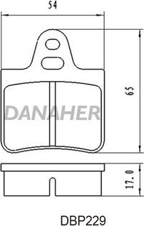 Danaher DBP229 - Гальмівні колодки, дискові гальма autozip.com.ua