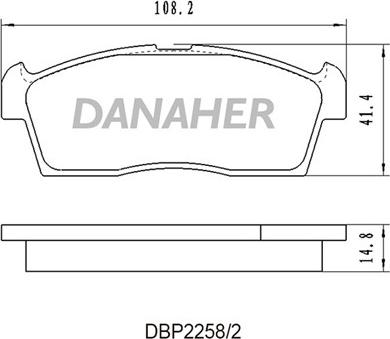Danaher DBP2258/2 - Гальмівні колодки, дискові гальма autozip.com.ua
