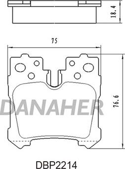 Danaher DBP2214 - Гальмівні колодки, дискові гальма autozip.com.ua