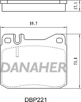 Danaher DBP221 - Гальмівні колодки, дискові гальма autozip.com.ua