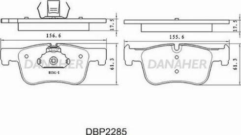 Danaher DBP2285 - Гальмівні колодки, дискові гальма autozip.com.ua