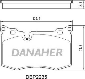 Danaher DBP2235 - Гальмівні колодки, дискові гальма autozip.com.ua