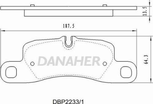 Danaher DBP2233/1 - Гальмівні колодки, дискові гальма autozip.com.ua