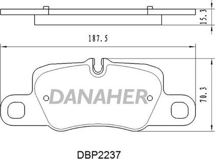 Danaher DBP2237 - Гальмівні колодки, дискові гальма autozip.com.ua