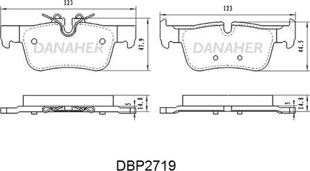 Danaher DBP2719 - Гальмівні колодки, дискові гальма autozip.com.ua