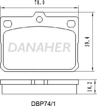 Danaher DBP74/1 - Гальмівні колодки, дискові гальма autozip.com.ua