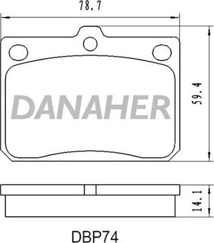 Danaher DBP74 - Гальмівні колодки, дискові гальма autozip.com.ua