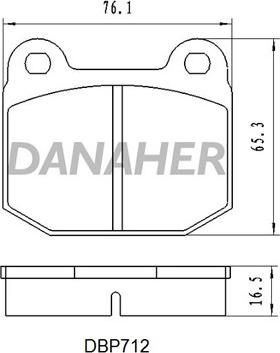 Danaher DBP712 - Гальмівні колодки, дискові гальма autozip.com.ua