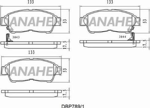 Danaher DBP789/1 - Гальмівні колодки, дискові гальма autozip.com.ua