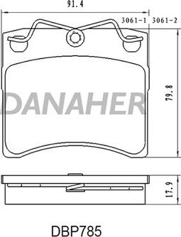 Danaher DBP785 - Гальмівні колодки, дискові гальма autozip.com.ua
