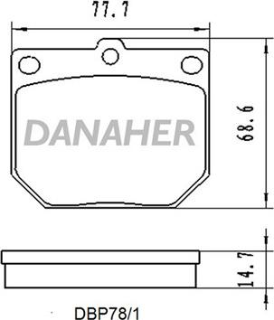 Danaher DBP78/1 - Гальмівні колодки, дискові гальма autozip.com.ua