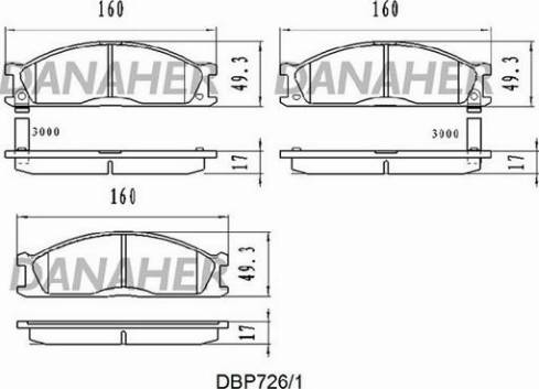 Danaher DBP726/1 - Гальмівні колодки, дискові гальма autozip.com.ua