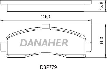 Danaher DBP779 - Гальмівні колодки, дискові гальма autozip.com.ua