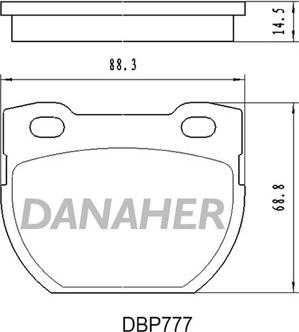 Danaher DBP777 - Гальмівні колодки, дискові гальма autozip.com.ua