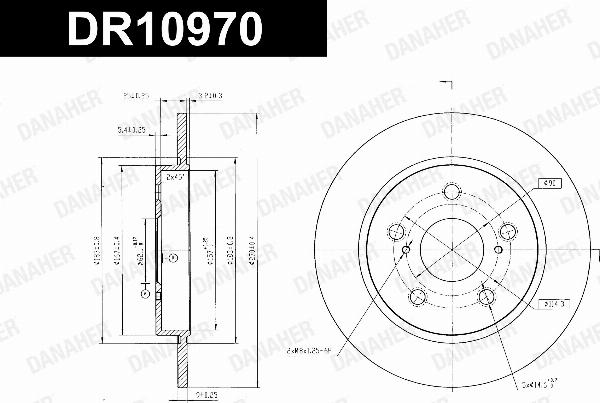 Danaher DR10970 - Гальмівний диск autozip.com.ua