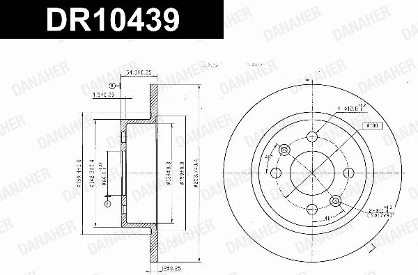 Danaher DR10439 - Гальмівний диск autozip.com.ua