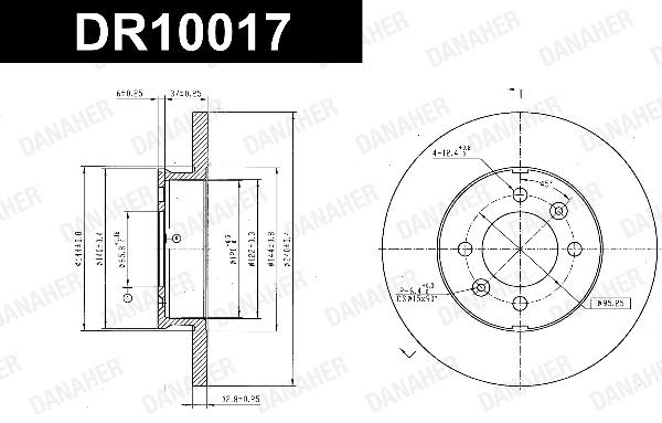 Danaher DR10017 - Гальмівний диск autozip.com.ua