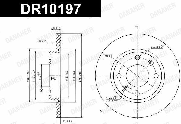 Danaher DR10197 - Гальмівний диск autozip.com.ua