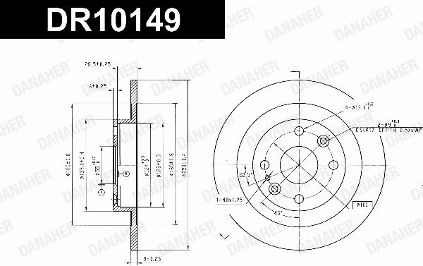 Danaher DR10149 - Гальмівний диск autozip.com.ua