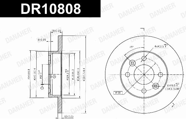 Danaher DR10808 - Гальмівний диск autozip.com.ua