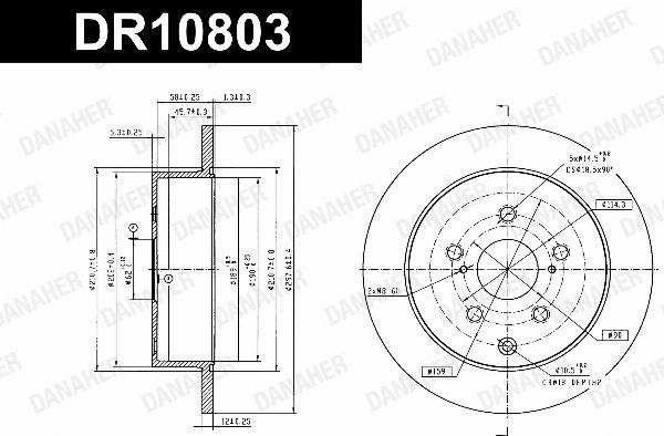 Danaher DR10803 - Гальмівний диск autozip.com.ua