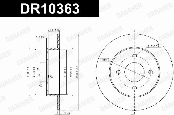 Danaher DR10363 - Гальмівний диск autozip.com.ua