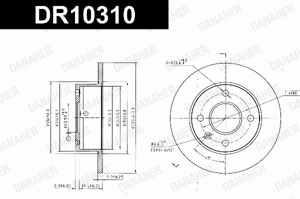 Danaher DR10310 - Гальмівний диск autozip.com.ua