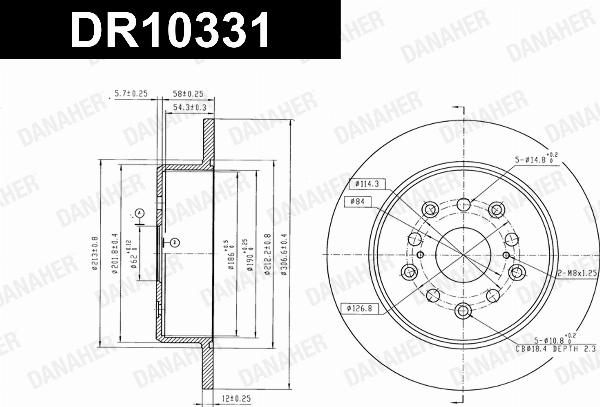 Danaher DR10331 - Гальмівний диск autozip.com.ua