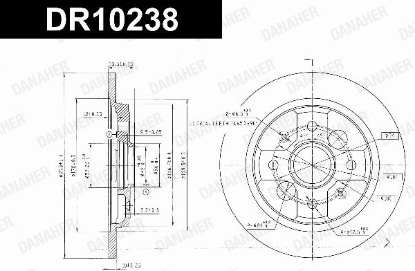 Danaher DR10238 - Гальмівний диск autozip.com.ua