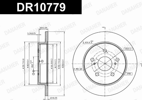 Danaher DR10779 - Гальмівний диск autozip.com.ua