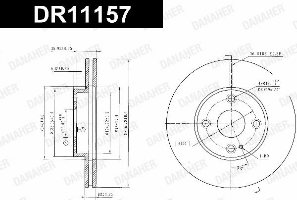 Danaher DR11157 - Гальмівний диск autozip.com.ua