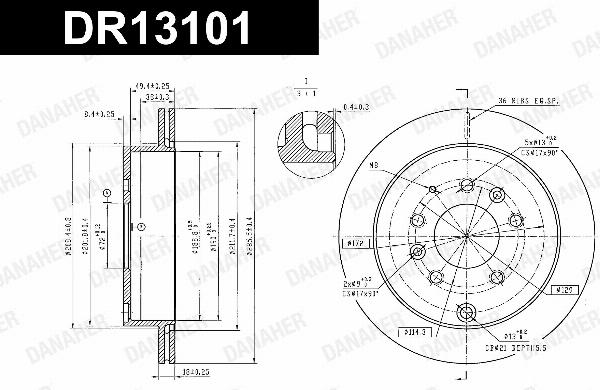 Danaher DR13101 - Гальмівний диск autozip.com.ua