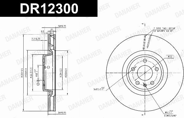 Danaher DR12300 - Гальмівний диск autozip.com.ua