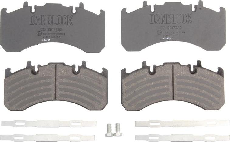 DANBLOCK 2917782 - Гальмівні колодки, дискові гальма autozip.com.ua