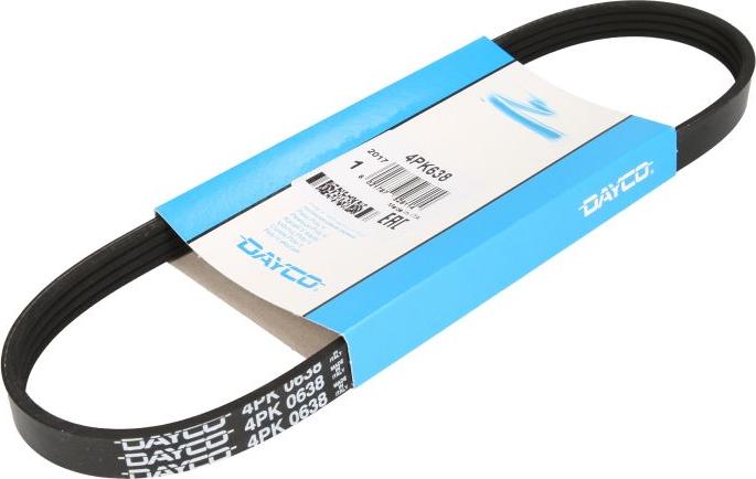 DAYCO 4PK638 - Поліклиновий ремінь autozip.com.ua