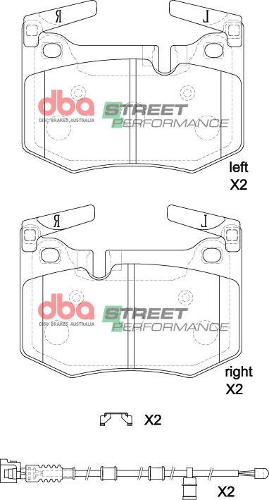 DBA Australia DB8889SP - Гальмівні колодки, дискові гальма autozip.com.ua