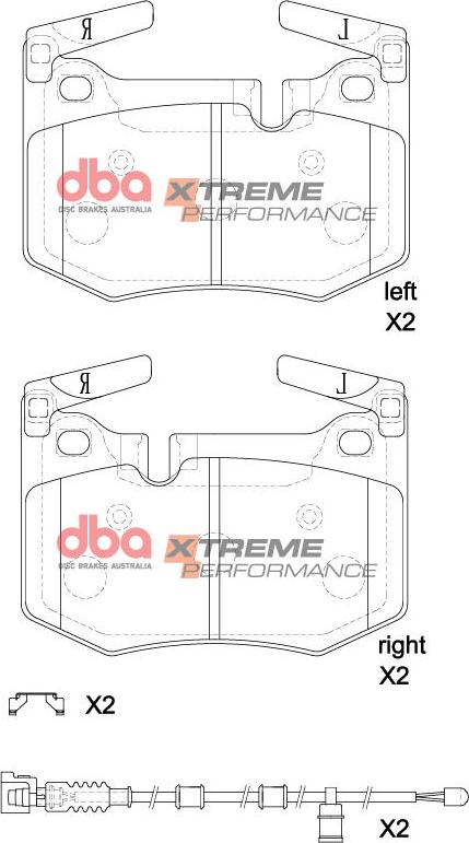 DBA Australia DB8889XP - Гальмівні колодки, дискові гальма autozip.com.ua