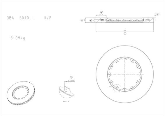 DBA Australia DBA5010.1 - Економічний гальмівний диск autozip.com.ua