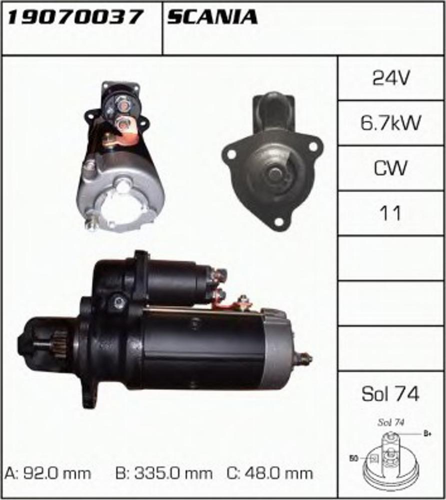 Delco Remy 19070037 - Стартер autozip.com.ua