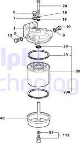 Delphi 5836B910 - Паливний фільтр autozip.com.ua