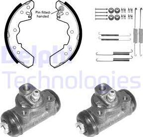 Delphi 1051 - Комплект гальм, барабанний механізм autozip.com.ua